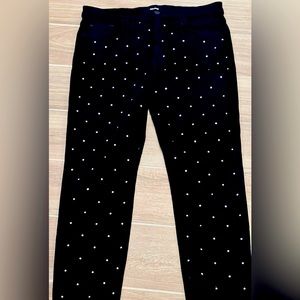 Girlfriend Rhinestone Black Jeans